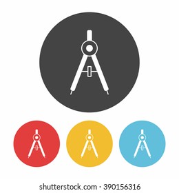 Stationery compasses icon