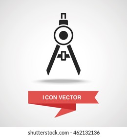 Stationery compasses icon