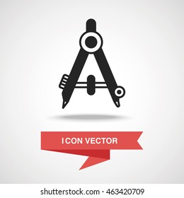 Stationery compasses icon