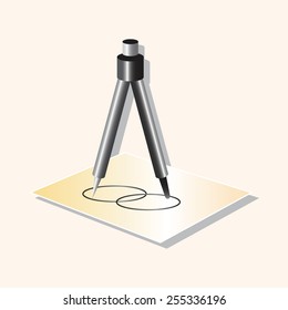 Stationery compasses theme elements 