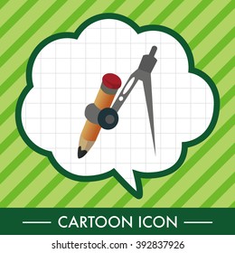 Stationery compasses theme elements 