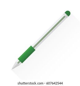 Stationery concept by pencil with green tones.