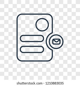 Stationery concept vector linear icon isolated on transparent background, Stationery concept transparency concept in outline style