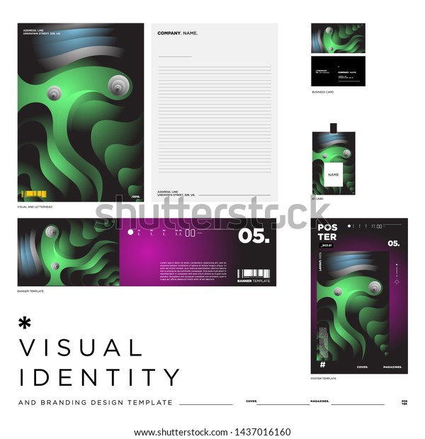 Download Stationery Corporate Brand Identity Mockup Set Stock Vector Royalty Free 1437016160 Yellowimages Mockups