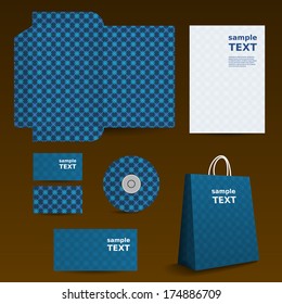 Stationery, Corporate Image Design with Checkered Pattern