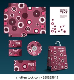 Stationery, Corporate Image Design with Dotted Pattern