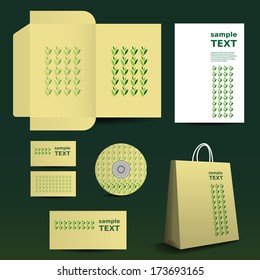 Stationery, Corporate Image Design with Leaves