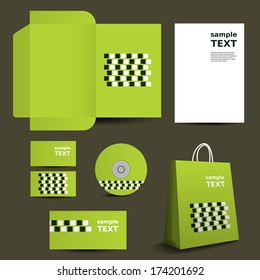 Stationery, Corporate Image Design with Squares