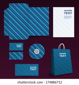 Stationery, Corporate Image Design with Striped Pattern