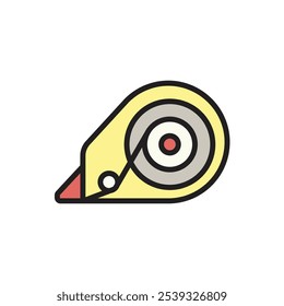 Ilustração de vetor de ícone de fita de correção de papel de carta
