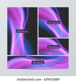 Stationery design, Business cards, brochure flyer layouts with abstract colorful background