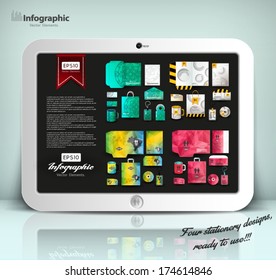 stationery design collection, identity template