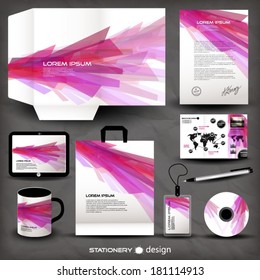 Stationery design, geometric design