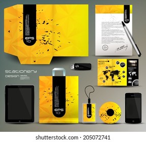 Stationery design, identity template 