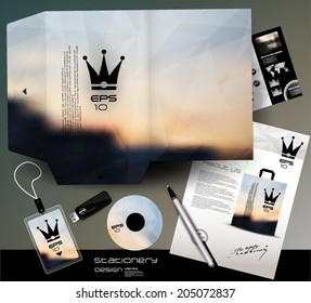 Stationery design, identity template 
