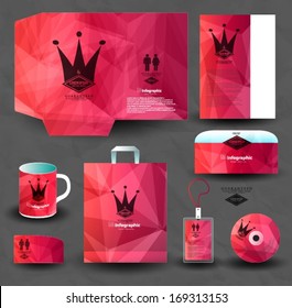 Stationery design. modern, geometric