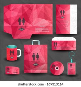 Stationery design, red