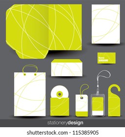 Stationery design set in editable vector format