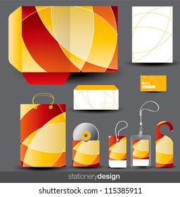 Stationery design set in editable vector format