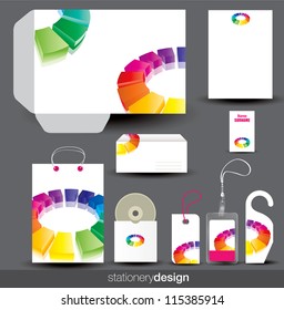 Stationery design set in editable vector format