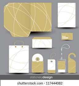 Stationery design set in editable vector format