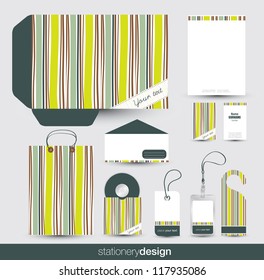 Stationery design set in editable vector format