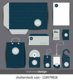 Stationery design set in editable vector format