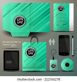 Stationery design set, identity template