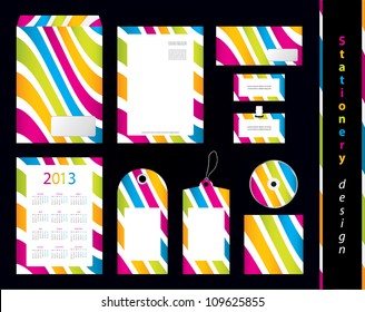 Stationery design set with special design