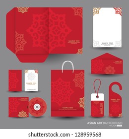 Stationery design set in vector format