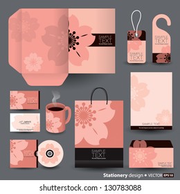 Stationery design set in vector format