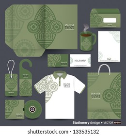 Stationery design set in vector format, African art.