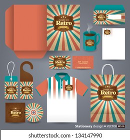 Stationery design set in vector format, Vintage and retro style.