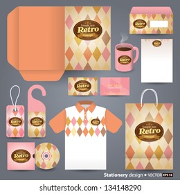 Stationery design set in vector format, Vintage and retro style.