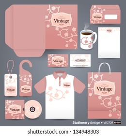 Stationery design set in vector format, Vintage and retro style.