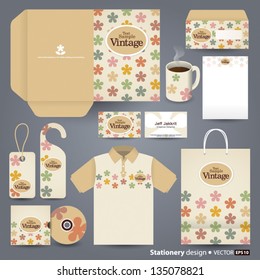 Stationery design set in vector format, Vintage and retro style.