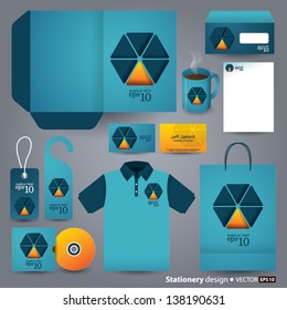 Stationery design set in vector format.