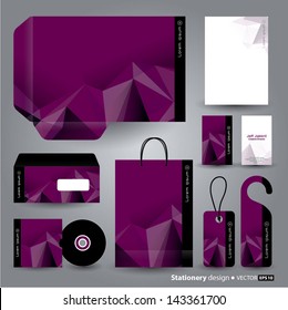 Stationery design set in vector format.