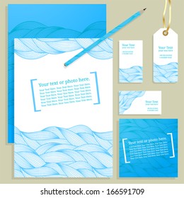 Stationery design set in vector format. Template