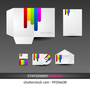 Stationery design set in vector format