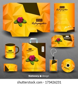 Stationery design with, flower