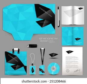 Stationery design-identity template-geometric