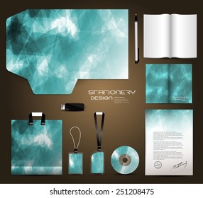 Stationery design-identity template-geometric