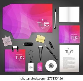 Stationery design-identity template-modern-elegant-geometric-color stain