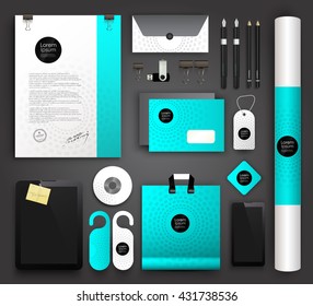 Stationery design-modern-geometric-identity template