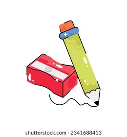 Stationery doodle vector filled outline Sticker. EPS 10 file