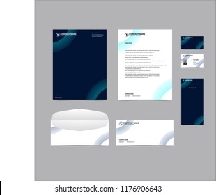 Stationery Editable Corporate identity template design with abstract circle. Business set branding eps 10