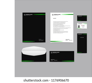 Stationery Editable Corporate identity template design with simple line arrow. Business set branding eps 10
