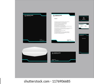 Stationery Editable Corporate identity template design with simple lines. Business set branding eps 10