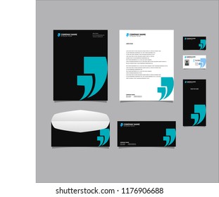 Stationery Editable Corporate identity template design with logo. Business set branding eps 10